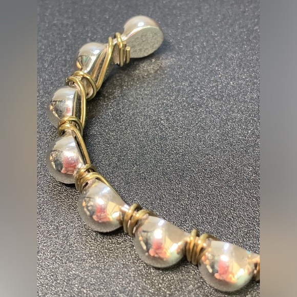 Silpada Vintage RARE Sterling Silver & Interlaced/Wrapped Brass Cuff Bracelet - Picture 8 of 11